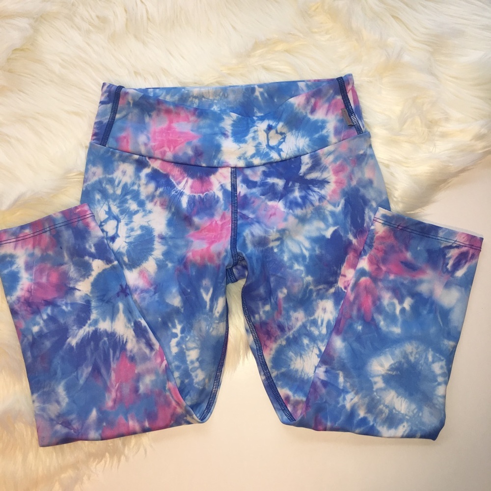 KOS USA Tie Dye Cropped Leggings Size Medium